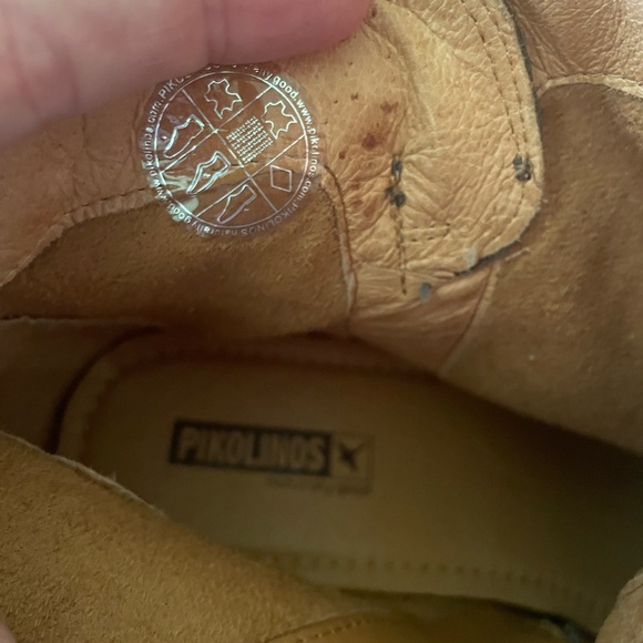 Pikolinos Pompeya Brown Suede Leather Block Heel Ankle Boots Booties Size 40 - Picture 4 of 8